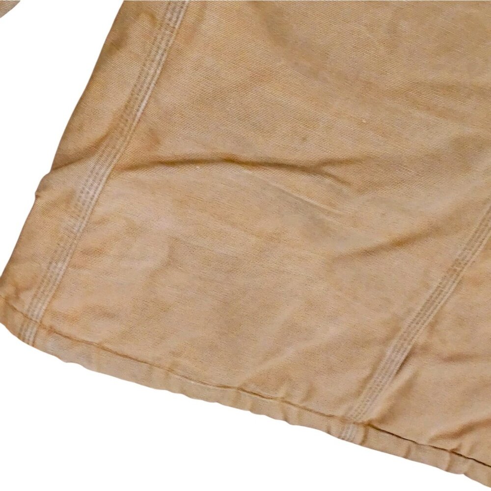 VTG CARHARTT Chore Coat Hooded Tan Canvas CQ196 Sz 42 Tall Large‎ Broke Zipper - Picture 10 of 16